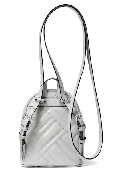 Michael Kors Abbey Mini Quilted Backpack Aluminium