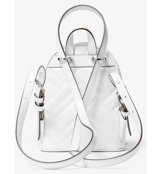Michael Kors Abbey Mini Quilted Backpack Optic White
