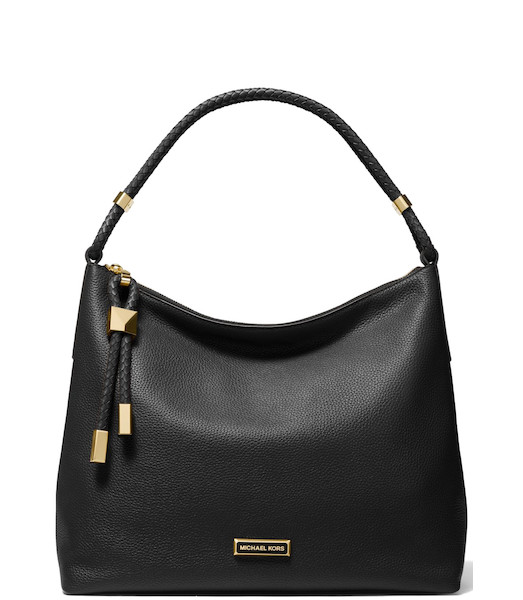 reese large pebbled leather shoulder bag