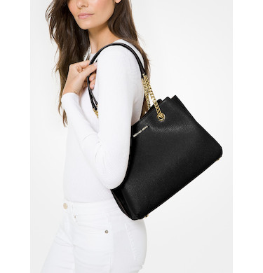 reese large pebbled leather shoulder bag